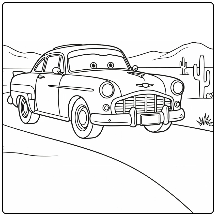 doc Hudson Vredig Woestijnoverlook coloring page