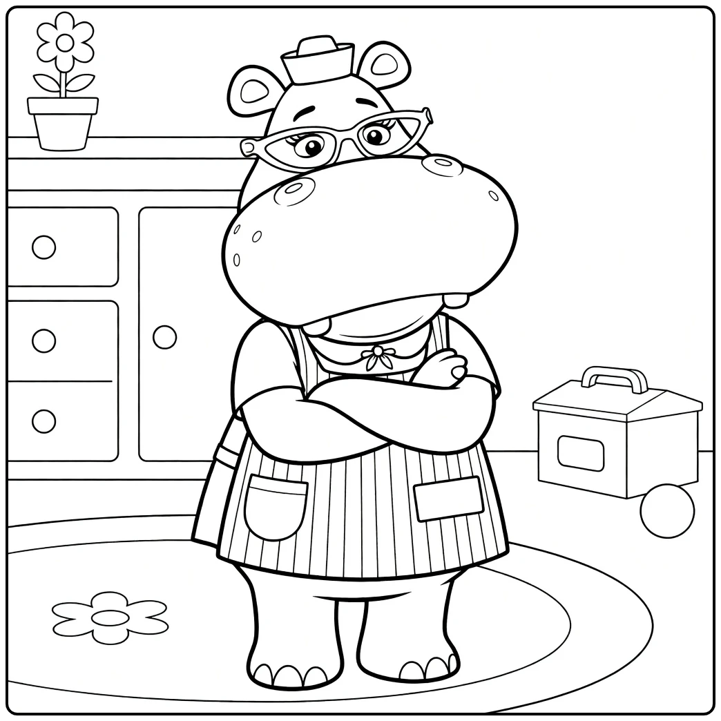 doc McStuffins Hallie in Doktersoutfit coloring page