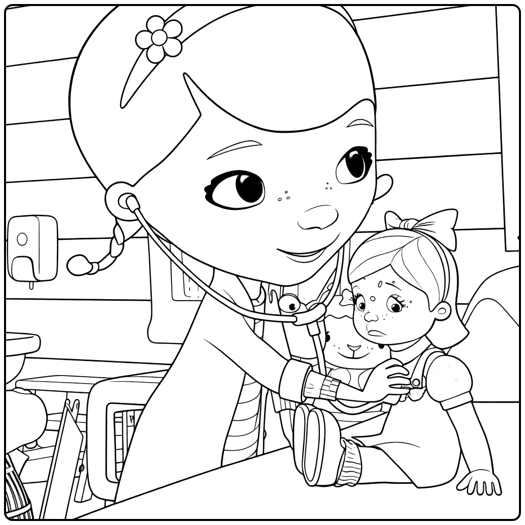 printable Doc McStuffins coloring page