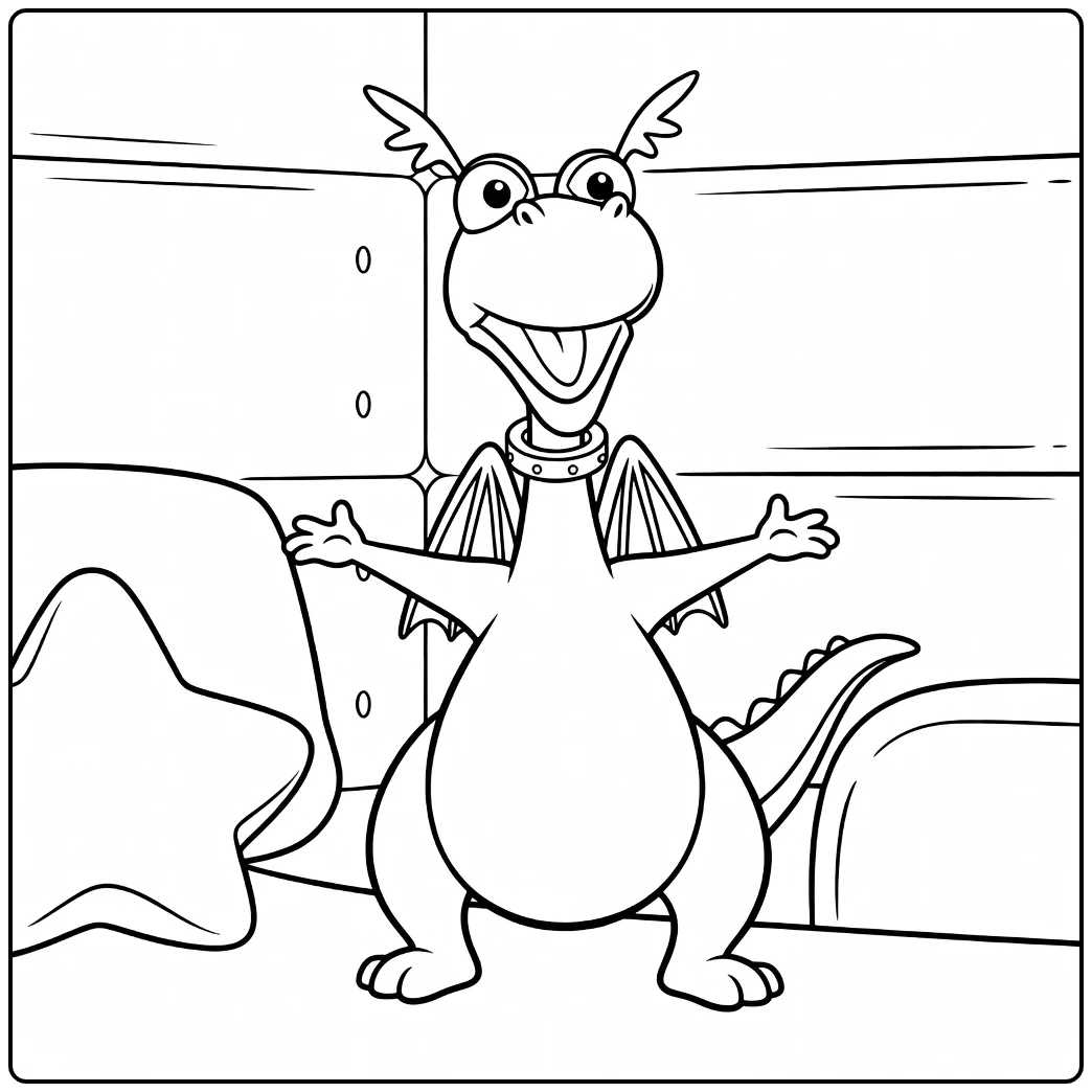 doc mcstuffins coloring page of stuffy the dragon