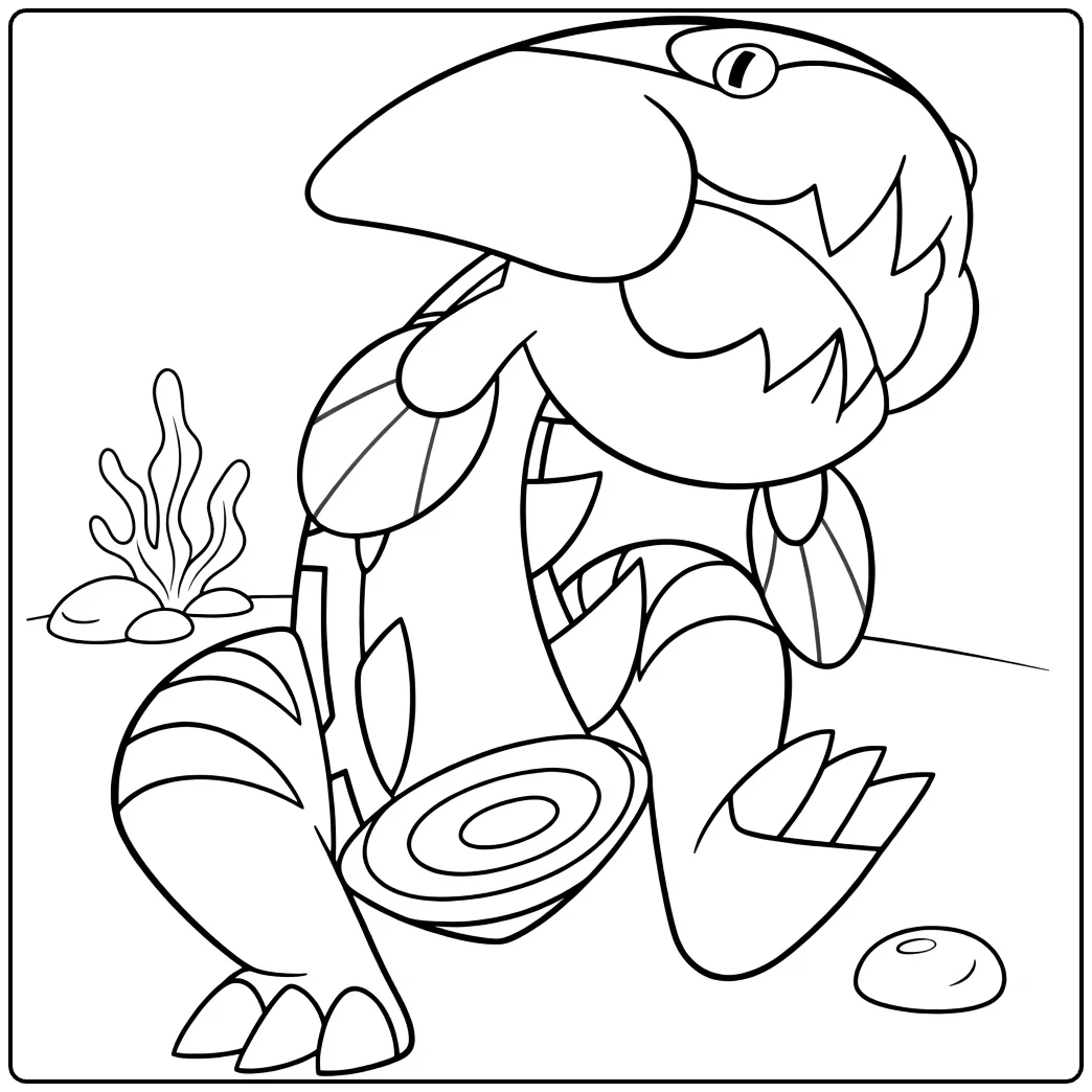 dracovish coloring page for kids tough dinosaurusvis
