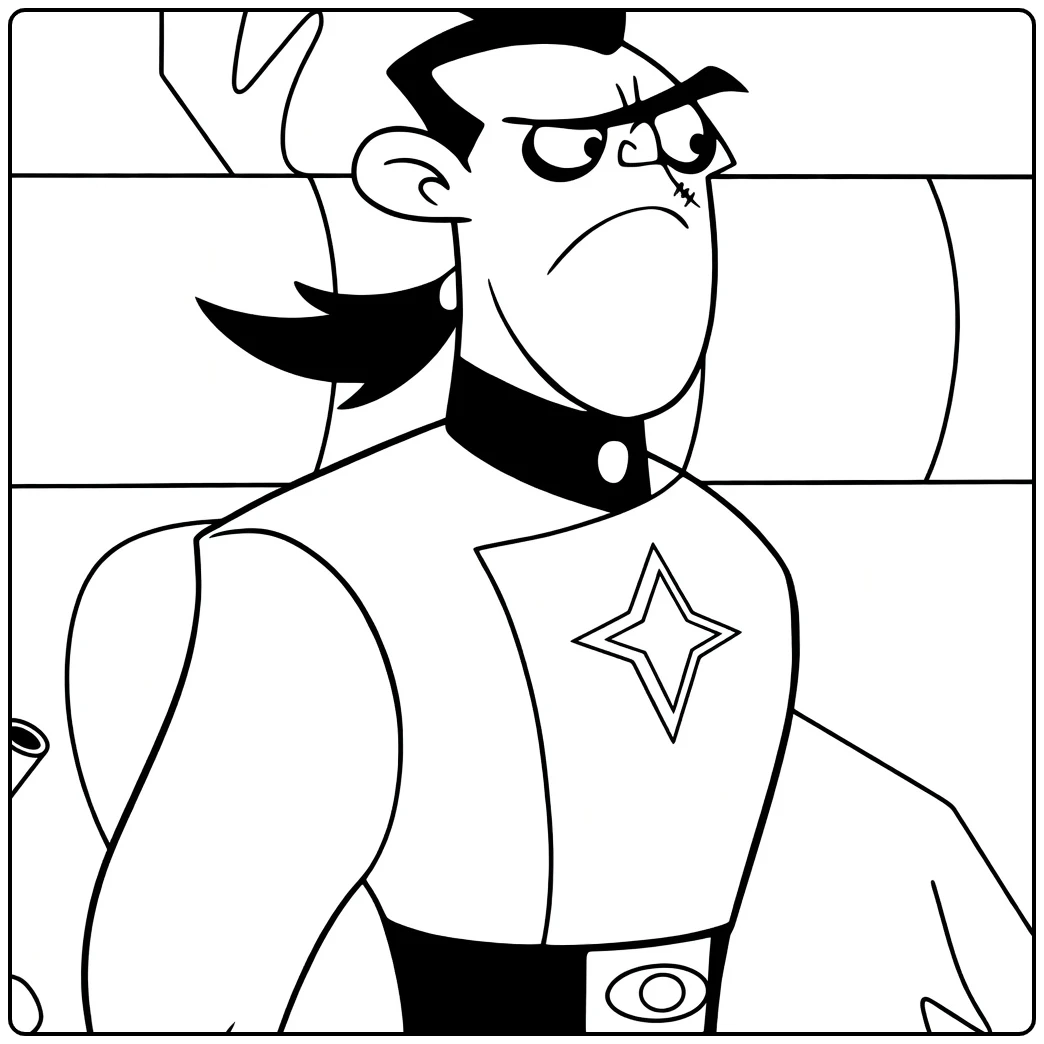 drakken Tough Cartoon Superhero coloring page