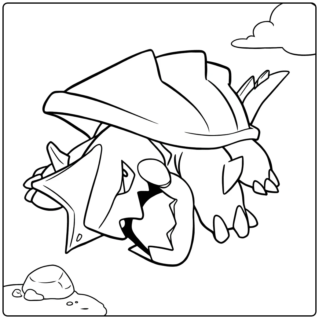 Drednaw in Biting Action coloring page