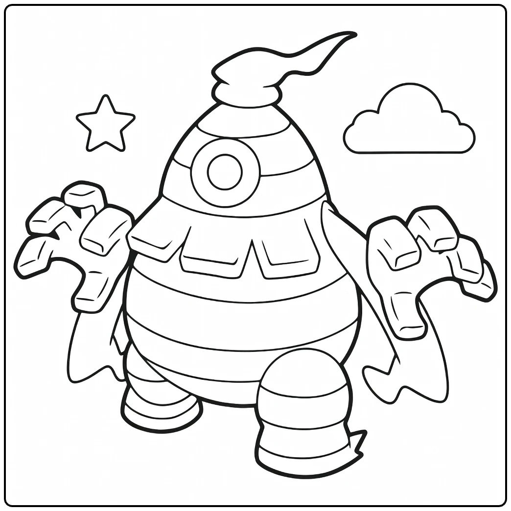 Dusclops for Kids and Fans coloring page