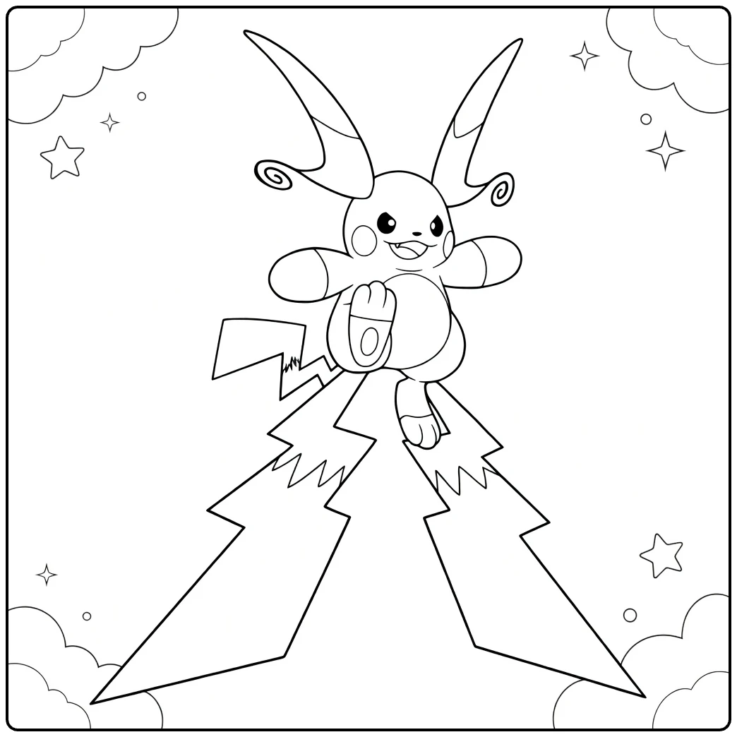 Dynamische Mega Raichu coloring page