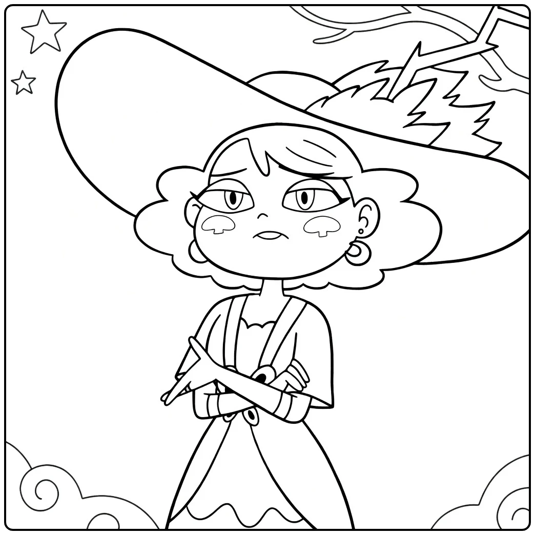 eclipsa Butterfly a Betoverende Heks coloring page