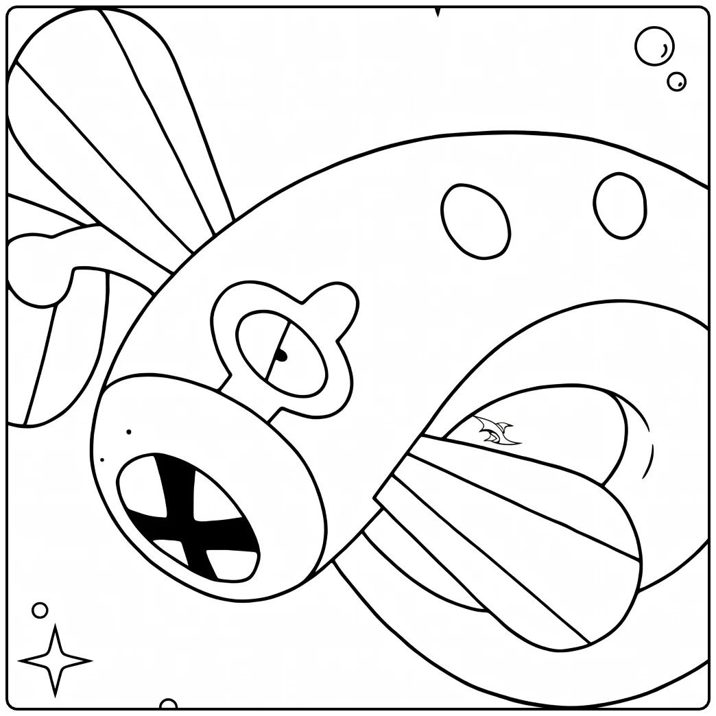 Eelektrik for Kids Dynamic Pose coloring page