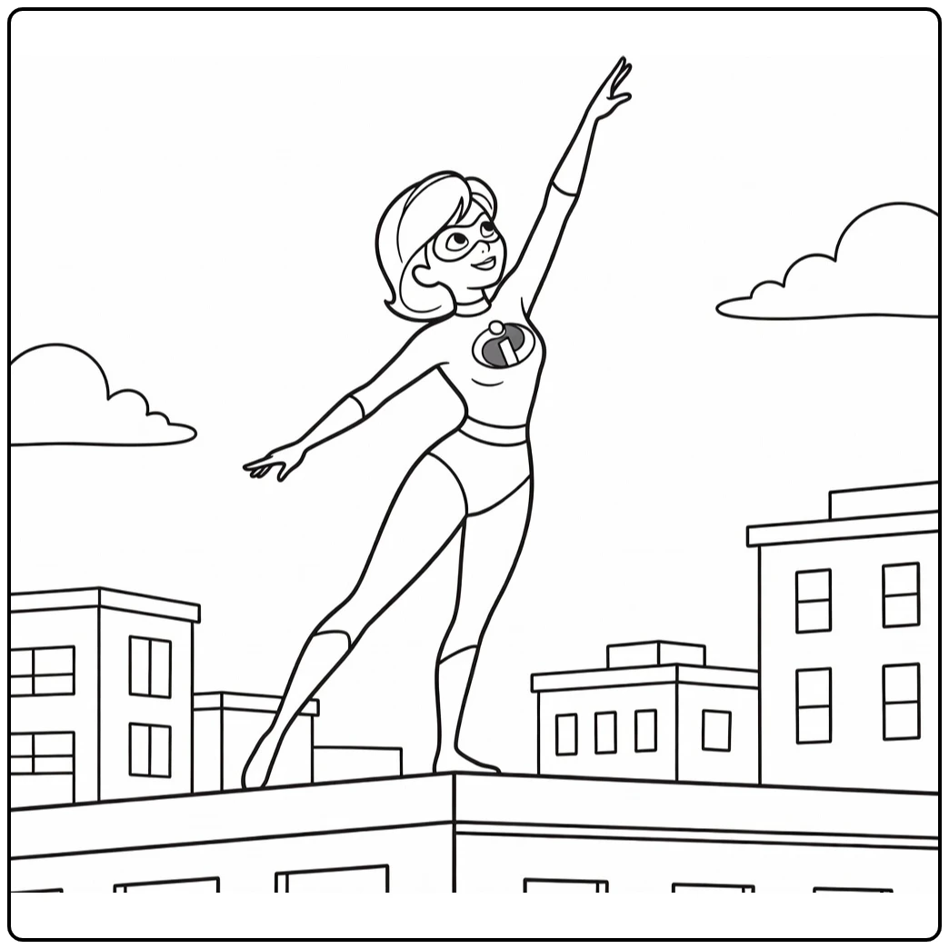 Elastigirl coloring page