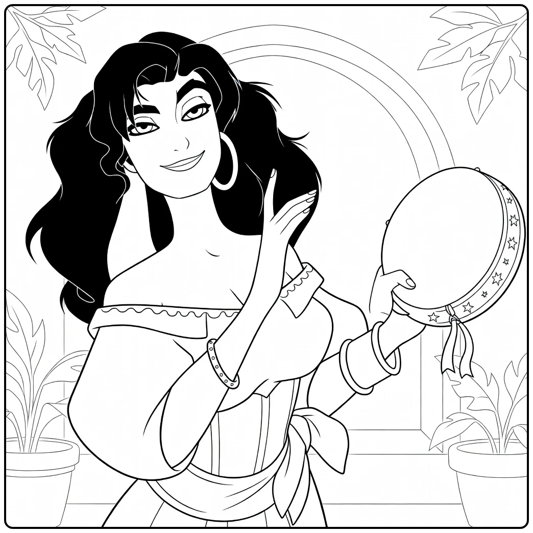 Esmeralda coloring page