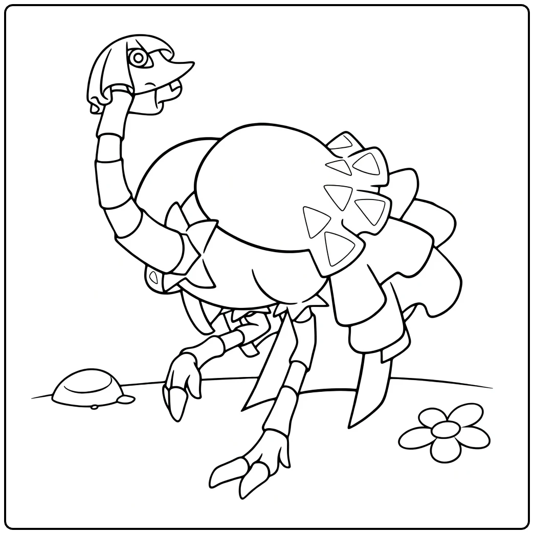 espathra coloring page for Pokemon liefhebbers