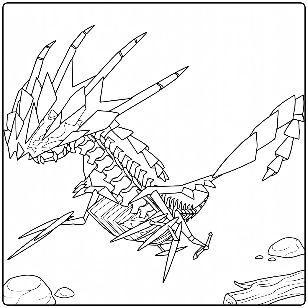 eternatus coloring page of machtige dynosaurus