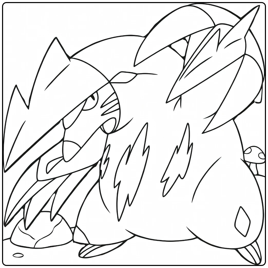 Excadrill for Kids coloring page
