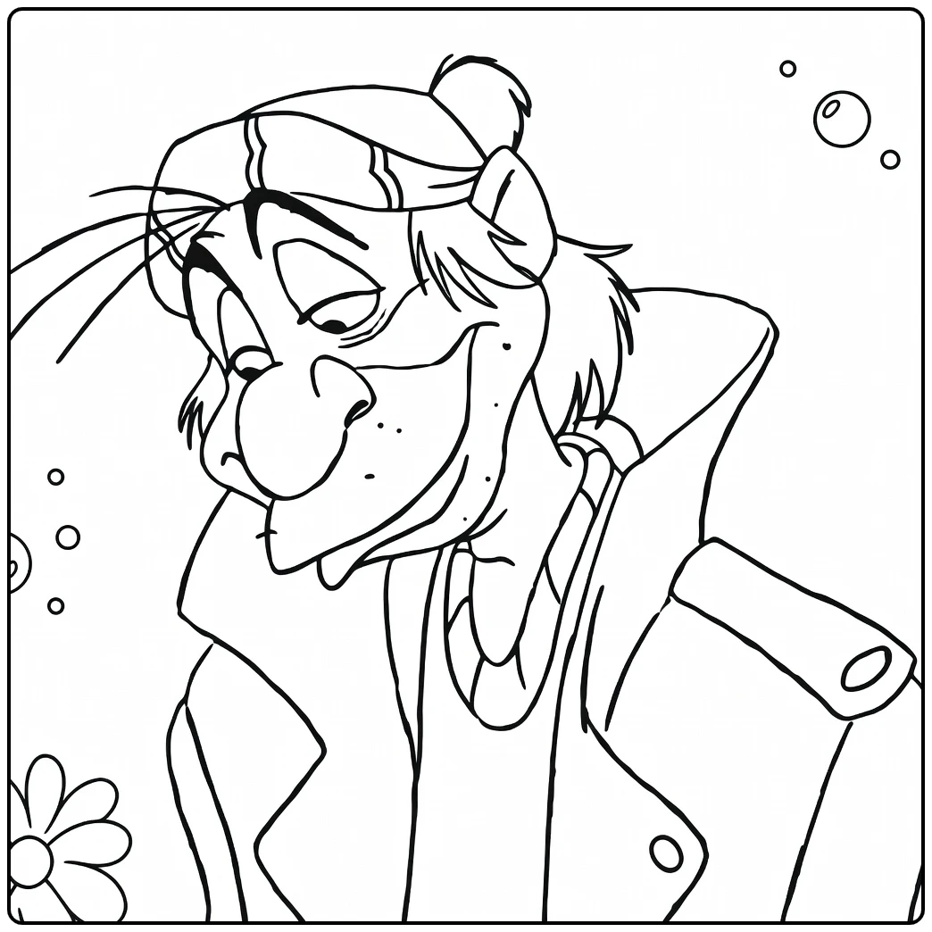 fagin the Hond with Bolhoed coloring page