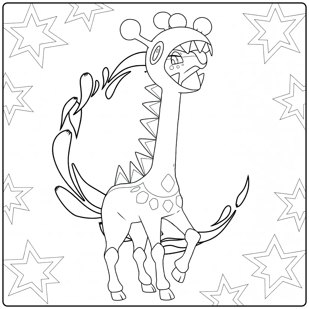 farigiraf coloring page tough Pokemon