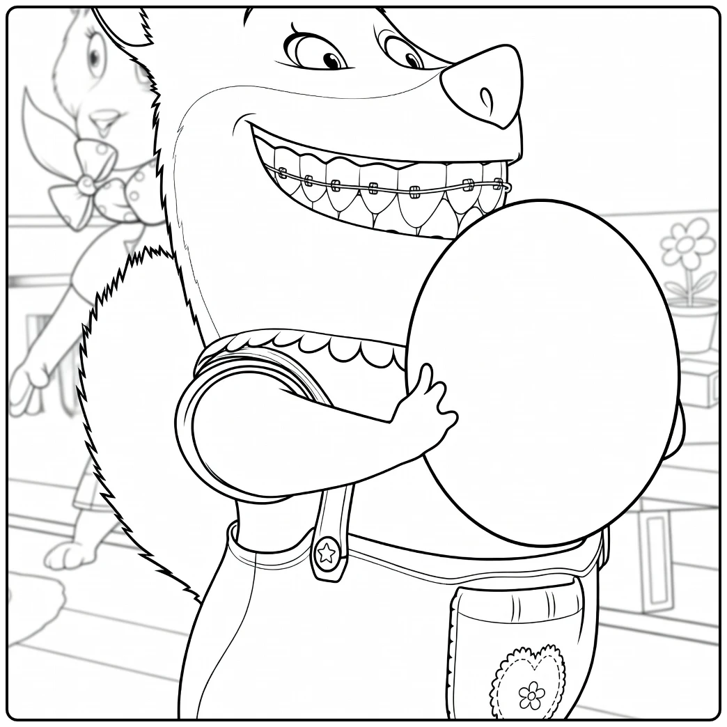 Foxy Loxy coloring page
