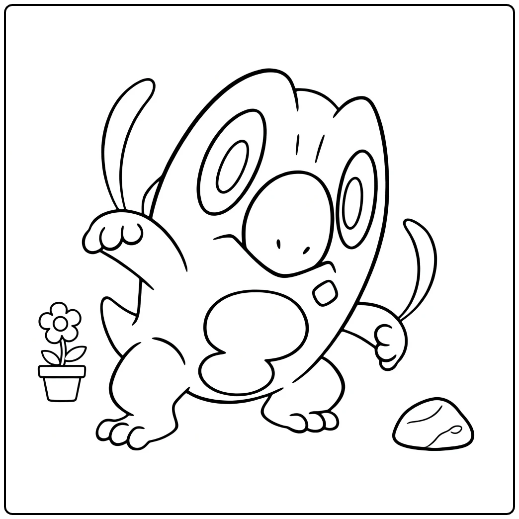 frigibax coloring page of cheerful ijsdrak Pokemon