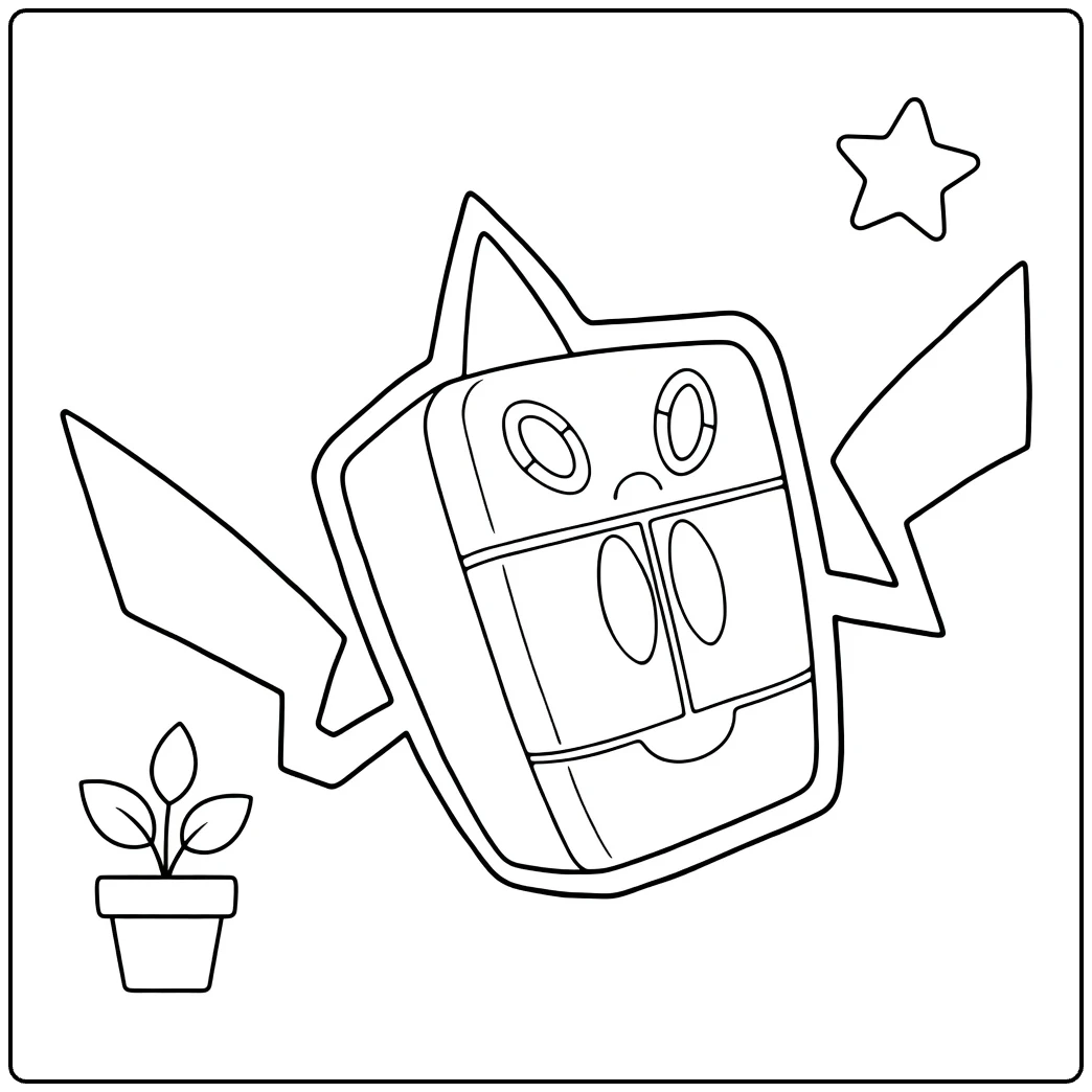 Frost Rotom Wings coloring page