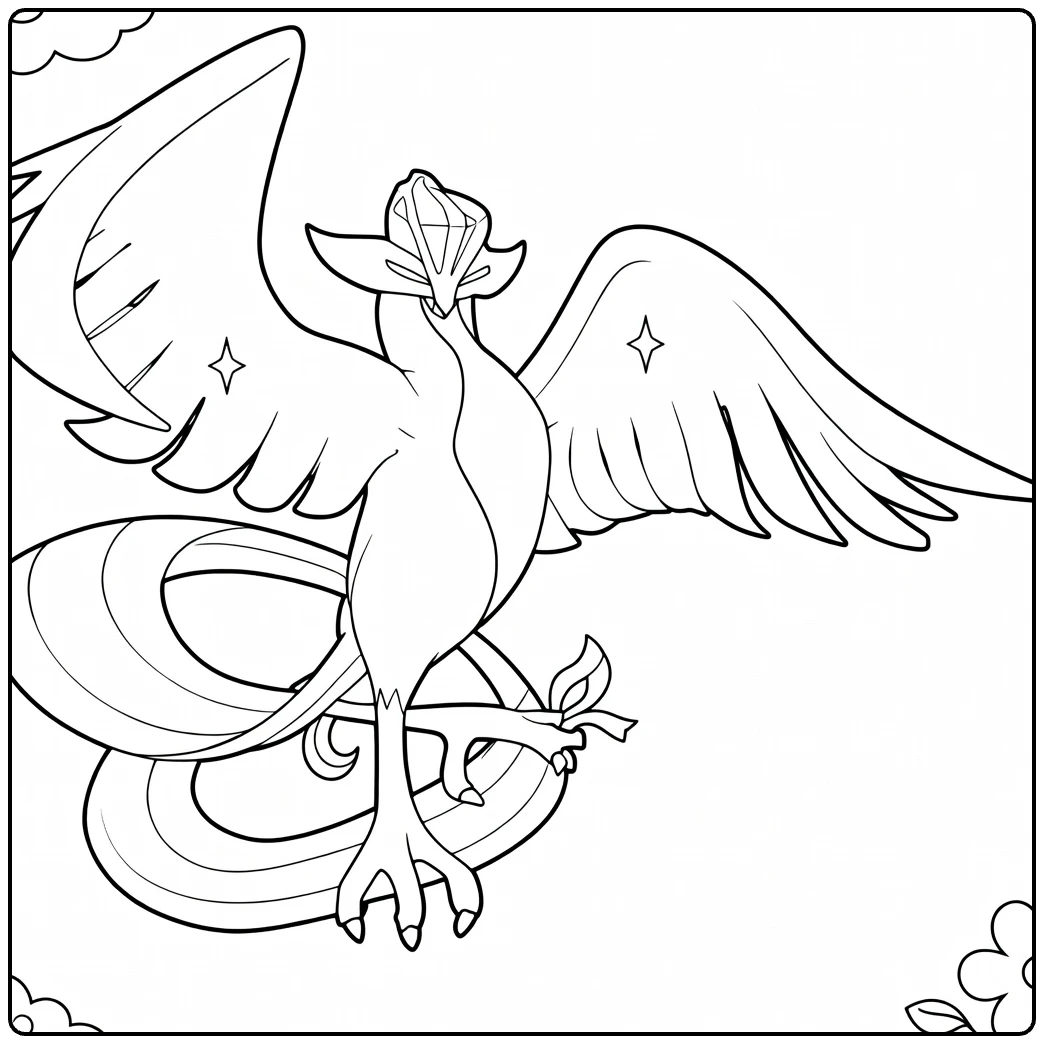 galarian articuno coloring page