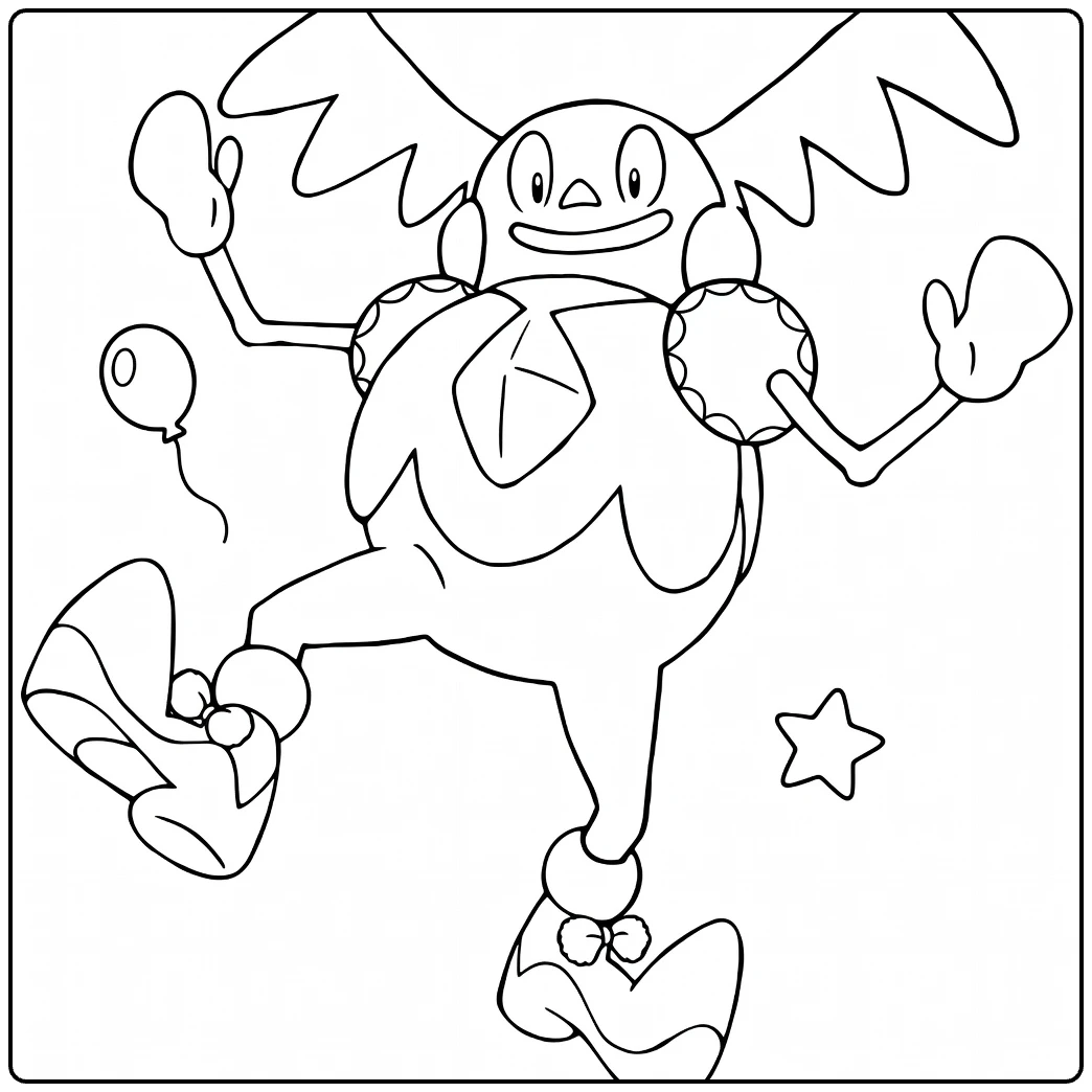 Galarian Mr Mime for Children coloring page