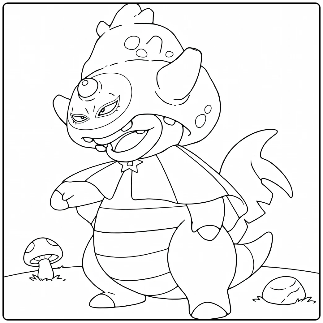 galarian slowking coloring page angry Pokemon