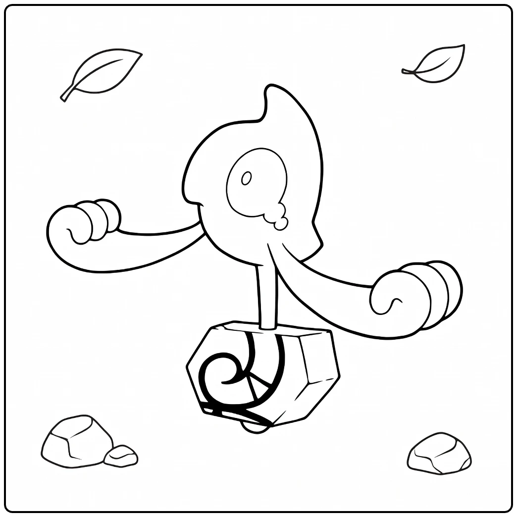 Galarian Yamask Pokemon Galar Form coloring page