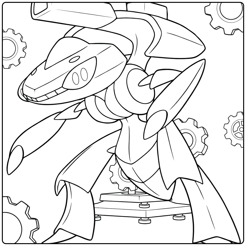 Genesect coloring page