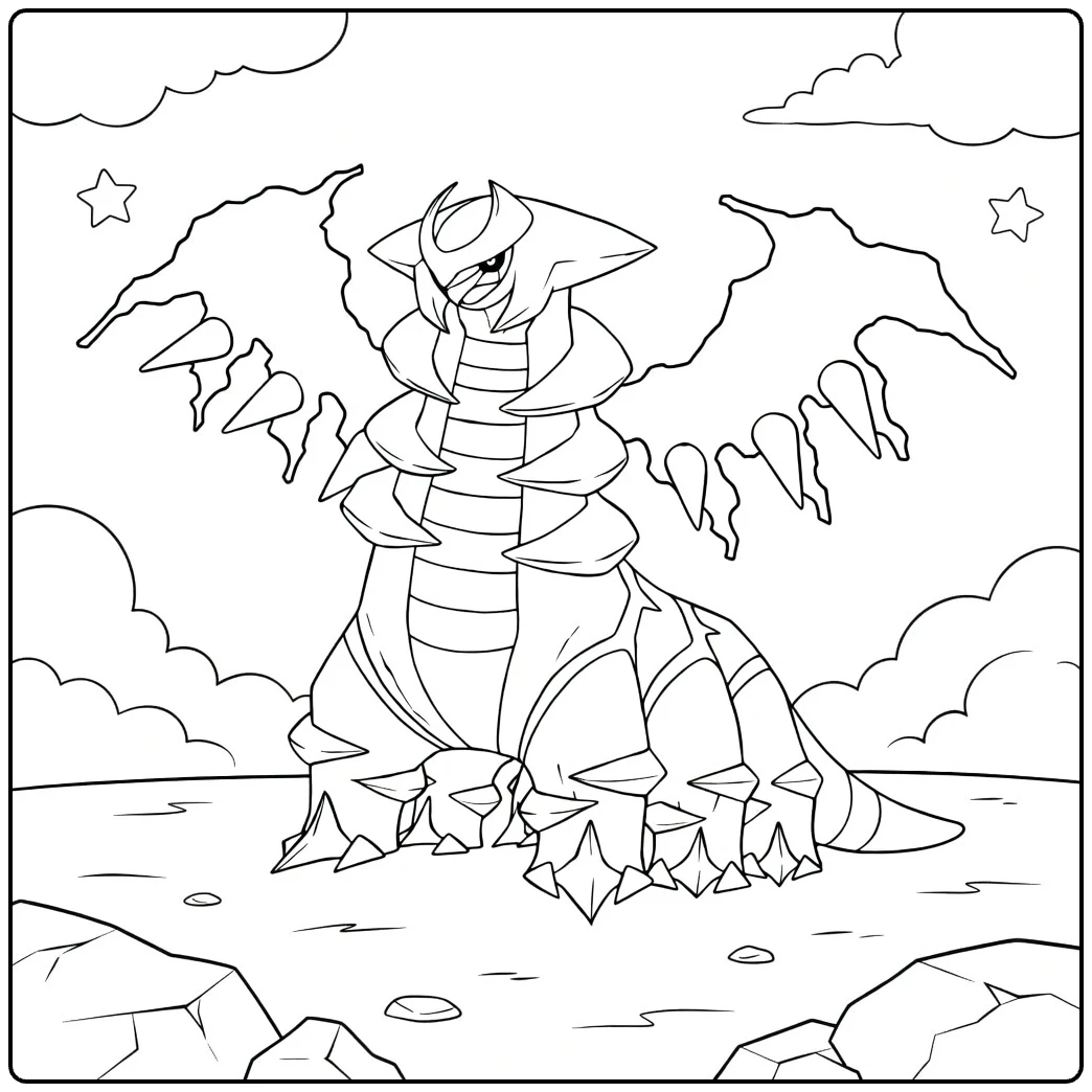 giratina altered forme coloring page