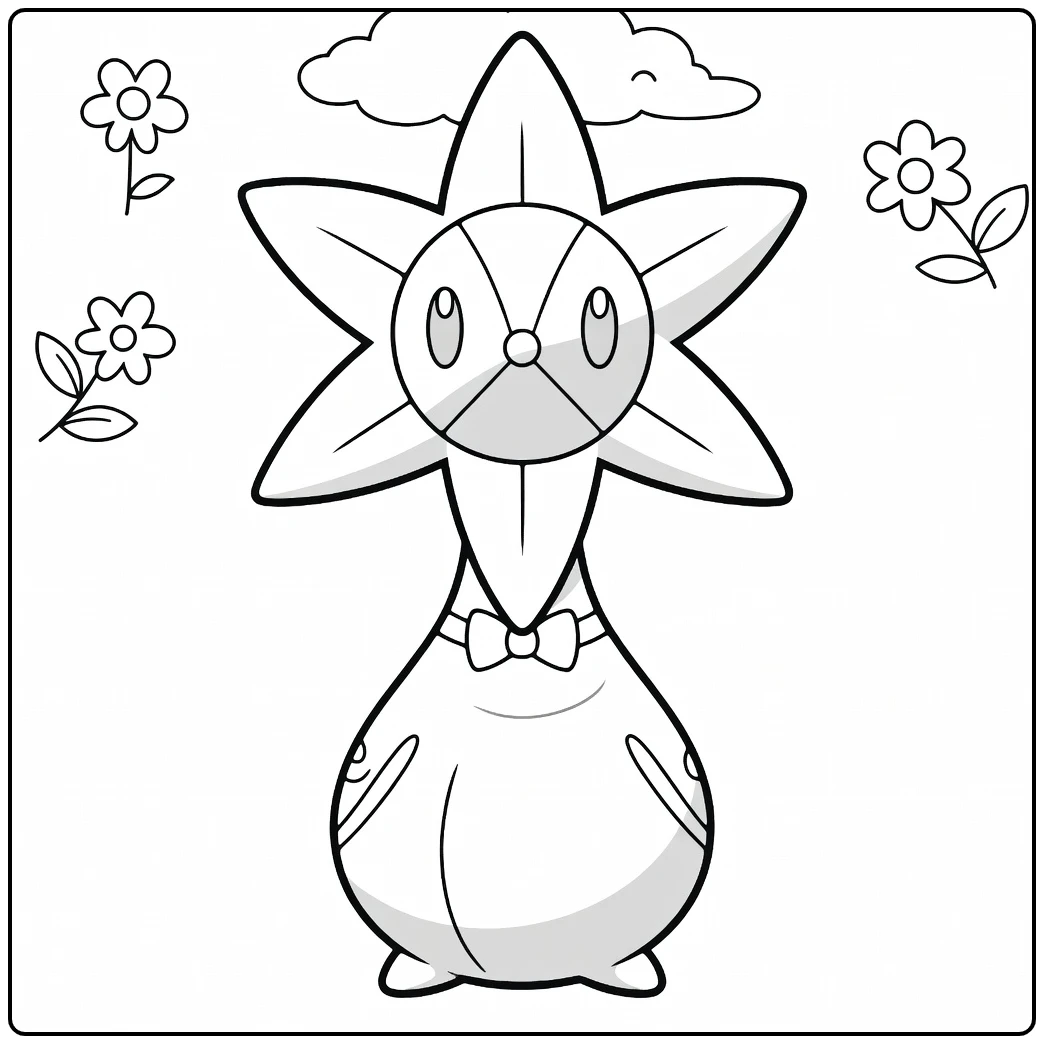 Glimmet Cute Pokemon coloring page