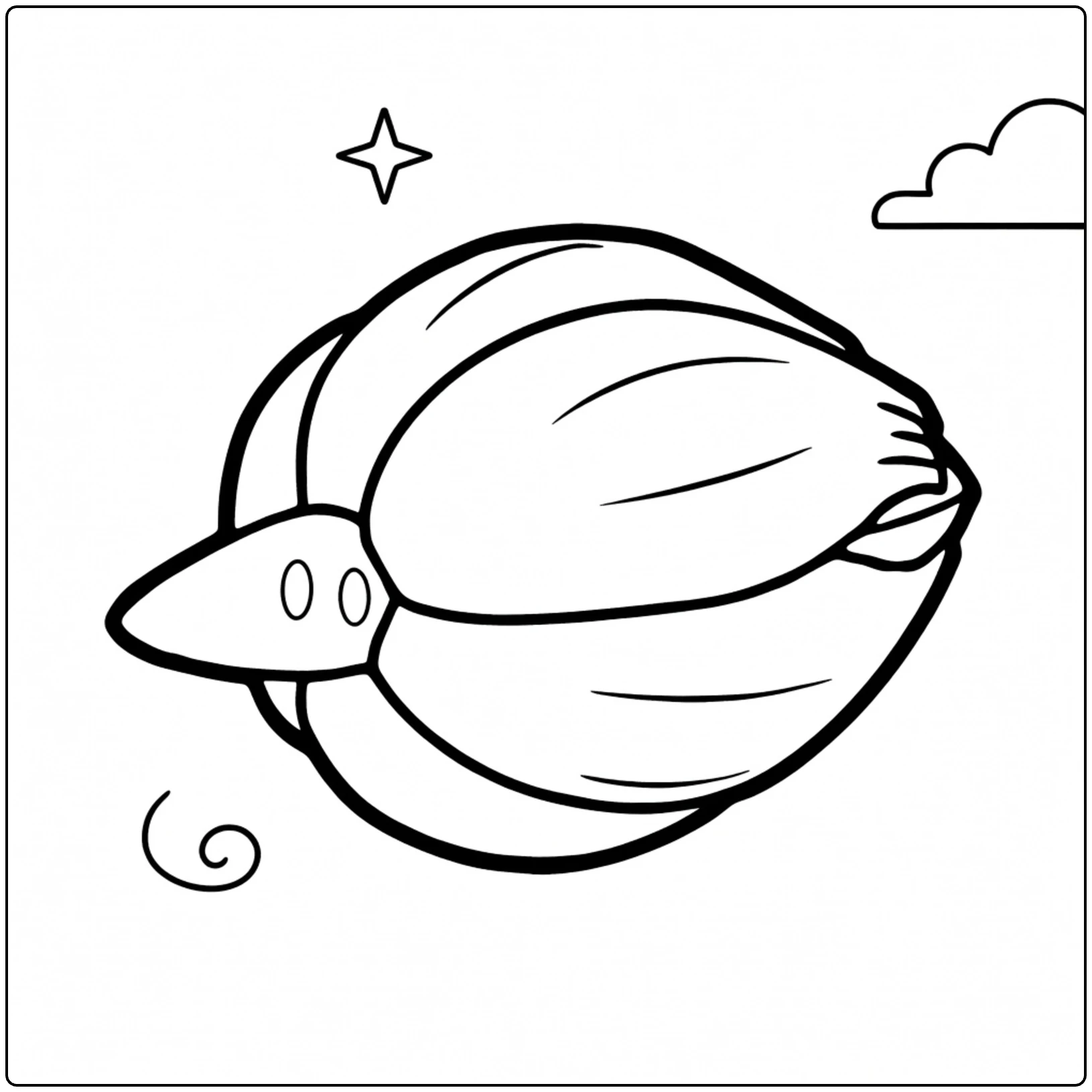 Glimmora Cloud Little Stars and Swirls coloring page