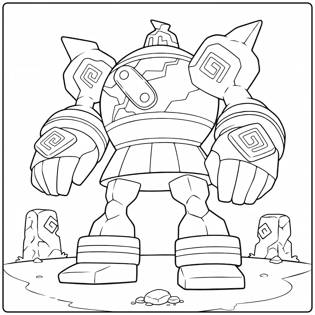 Golurk Pokemon coloring page