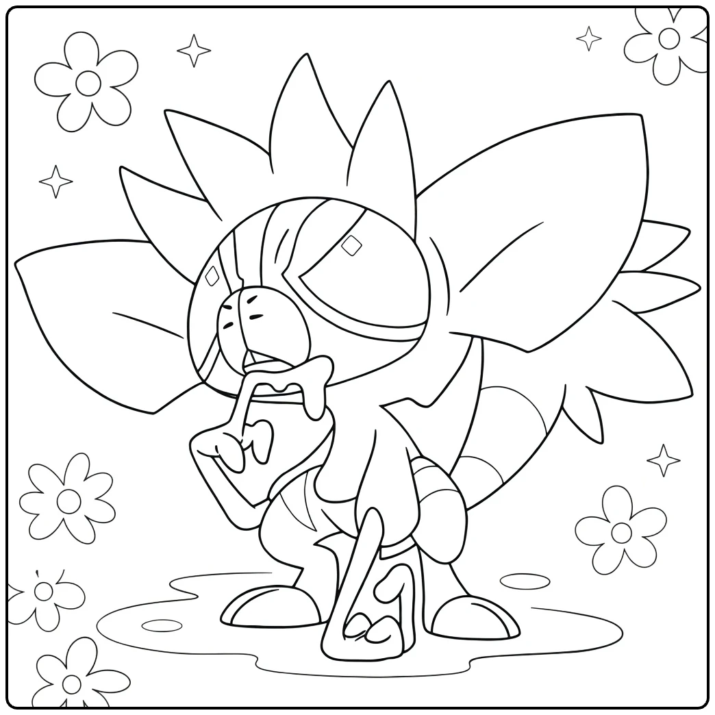 grafaiai coloring page with stars and plasje