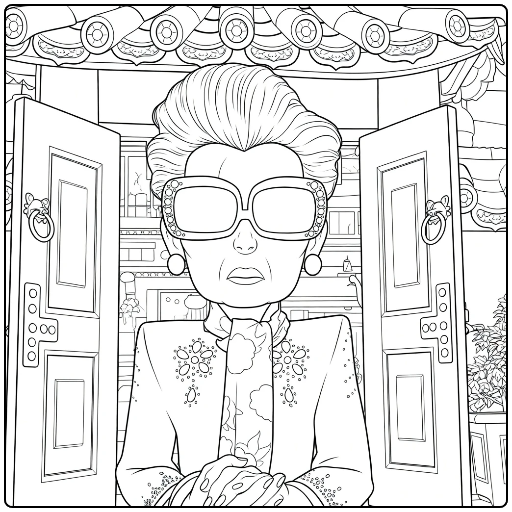 Grandma Wu coloring page