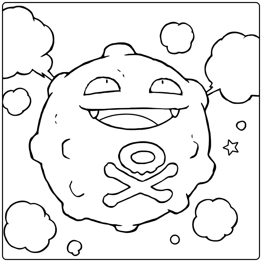 Funny Koffing coloring page