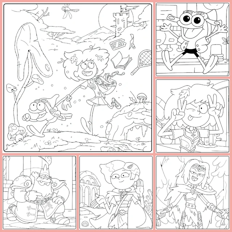 amphibia coloring page collection cover image