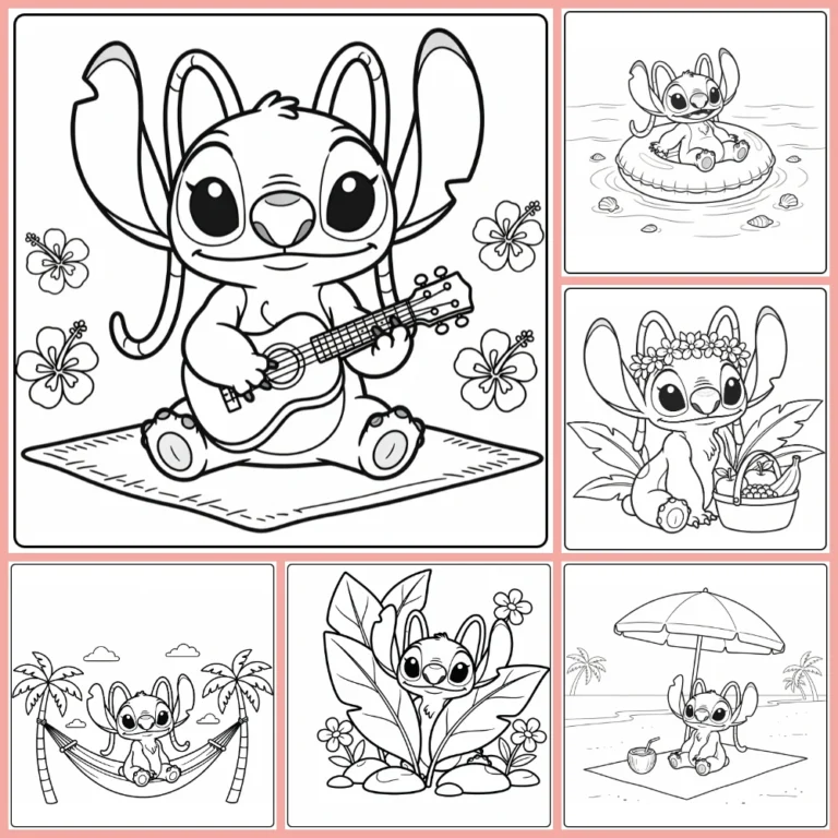 angel coloring page collection cover image