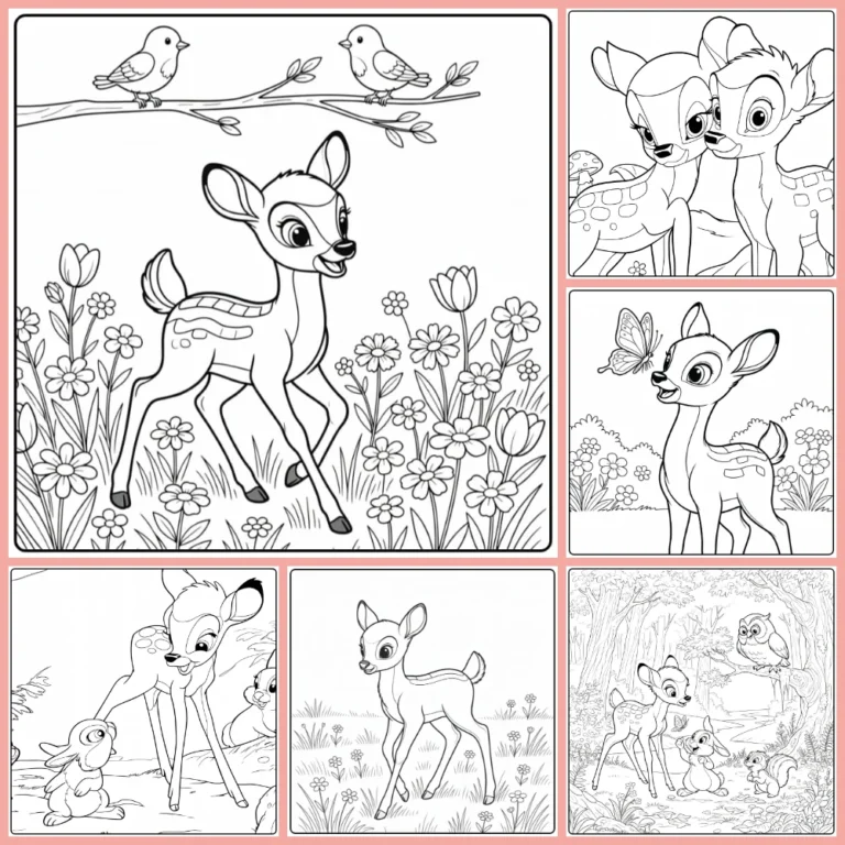 Bambi coloring page collection cover image