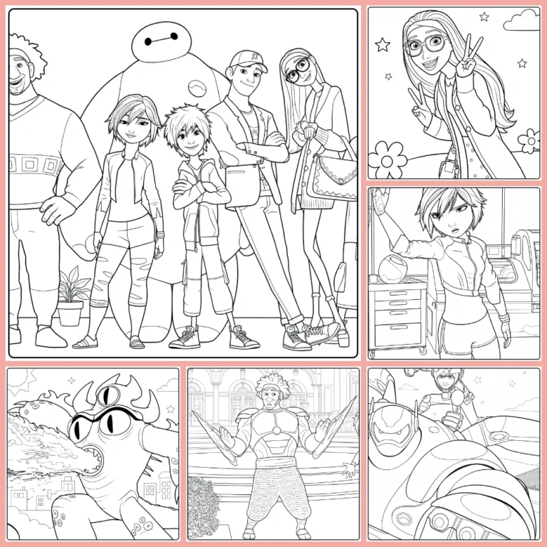 big hero 6 coloring page collection cover image