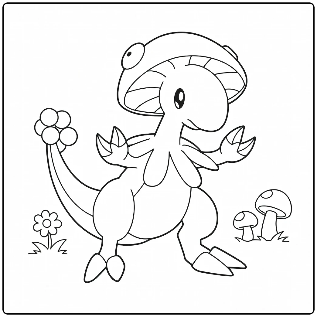Breloom Pokemon coloring page