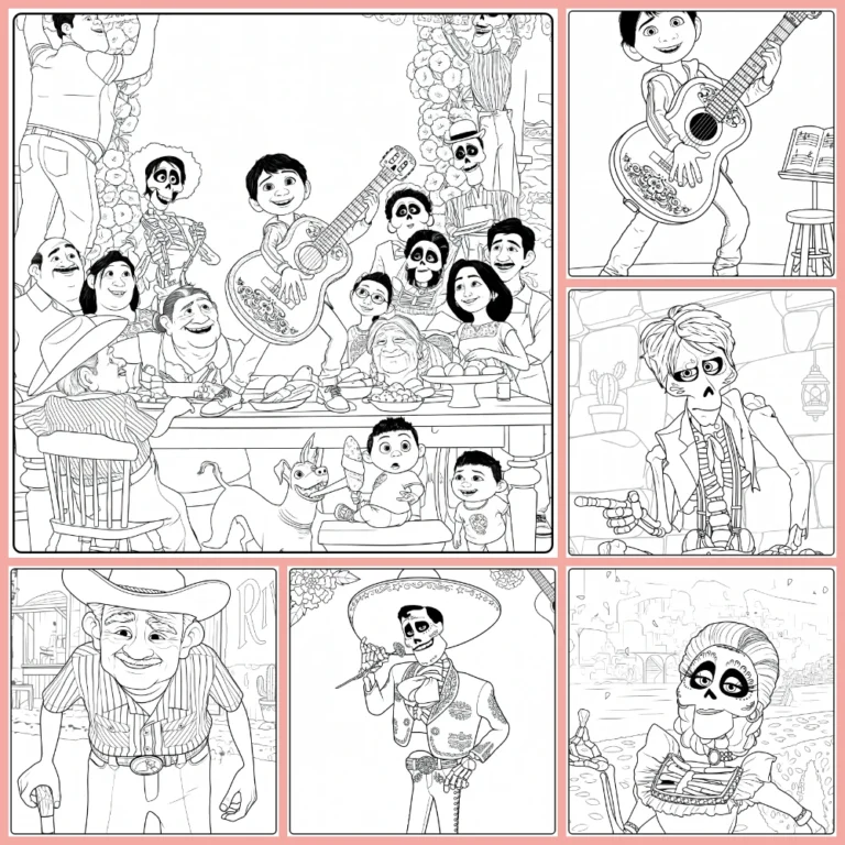 coco coloring page collection cover image