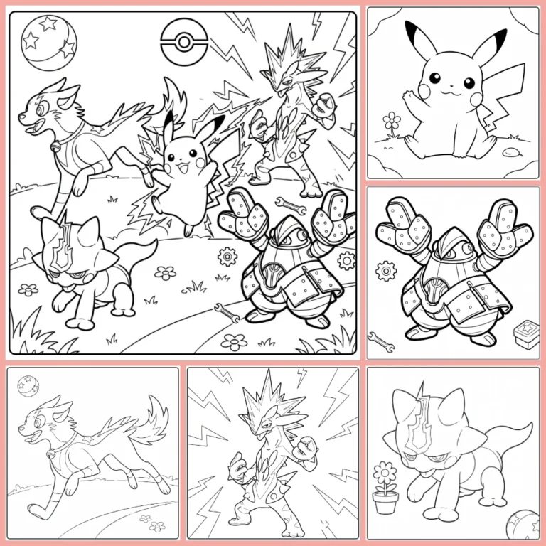 electric Pokemon coloring page collection cover image