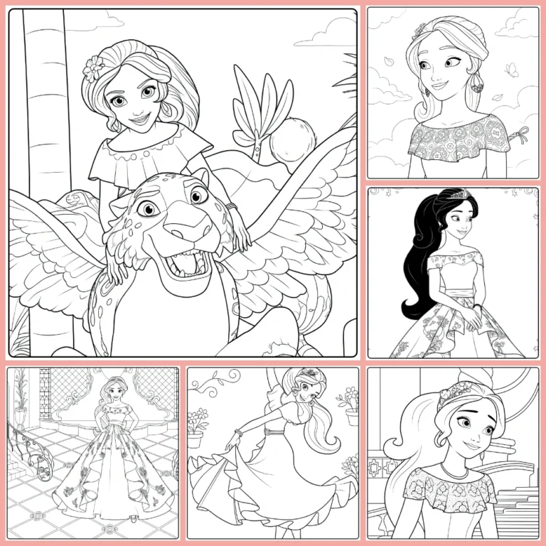 elena of avalor coloring page collection cover image