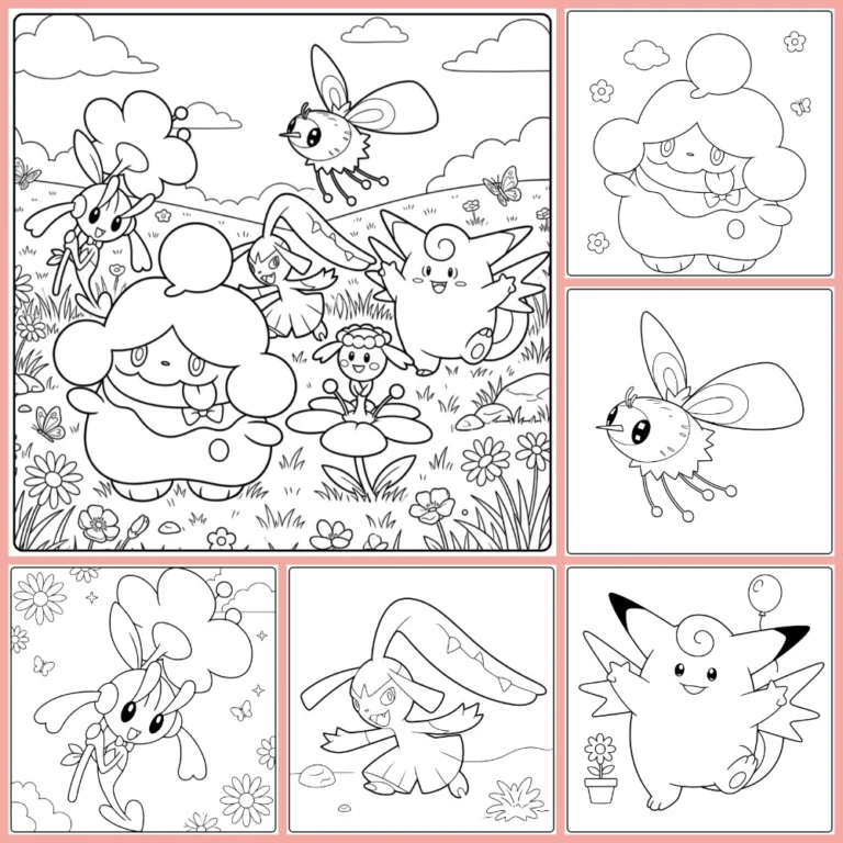 fairy Pokemon coloring page collection cover image