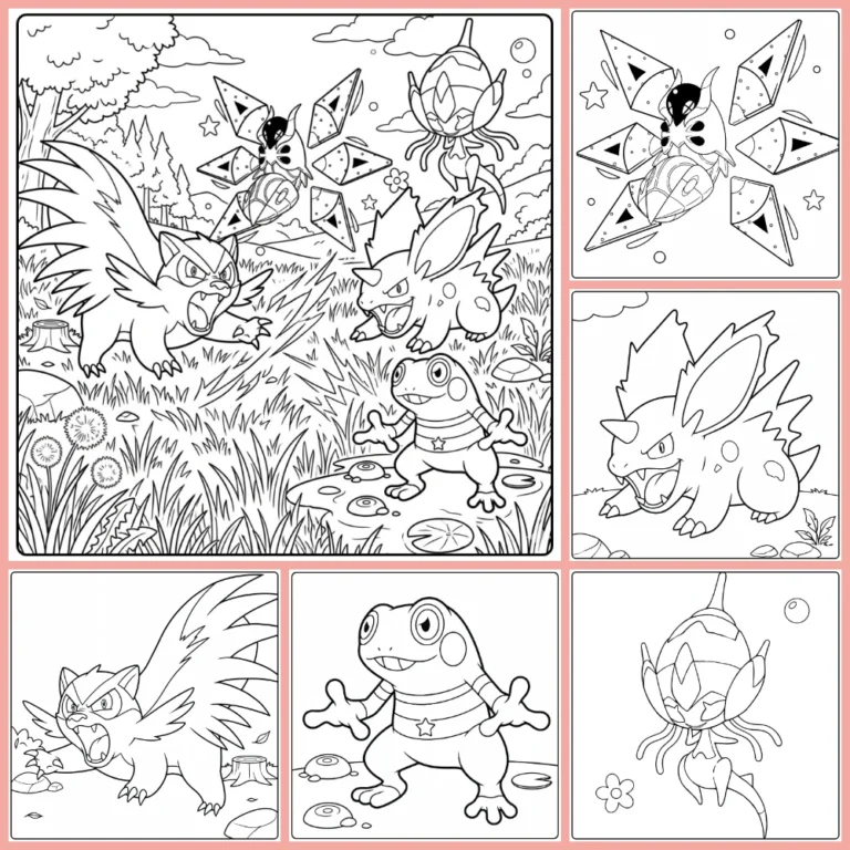 Poison Pokemon coloring page collection cover image