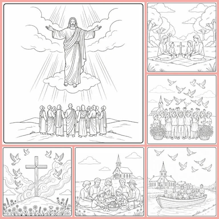 ascension day coloring page collection cover image
