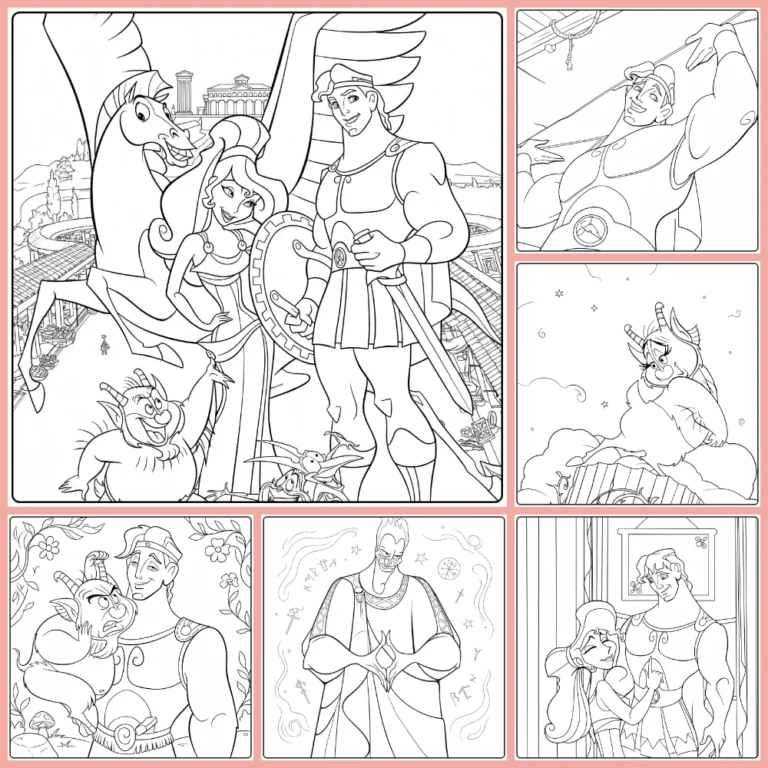 hercules coloring page collection cover image