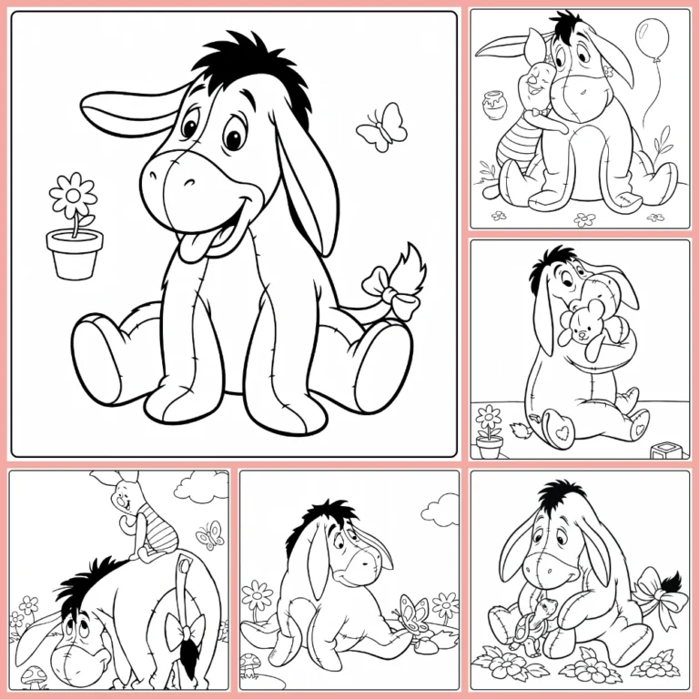 eeyore coloring page collection cover image