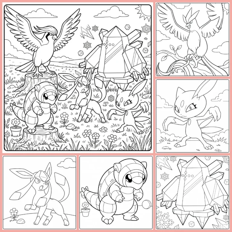 ice Pokemon coloring page collection cover image