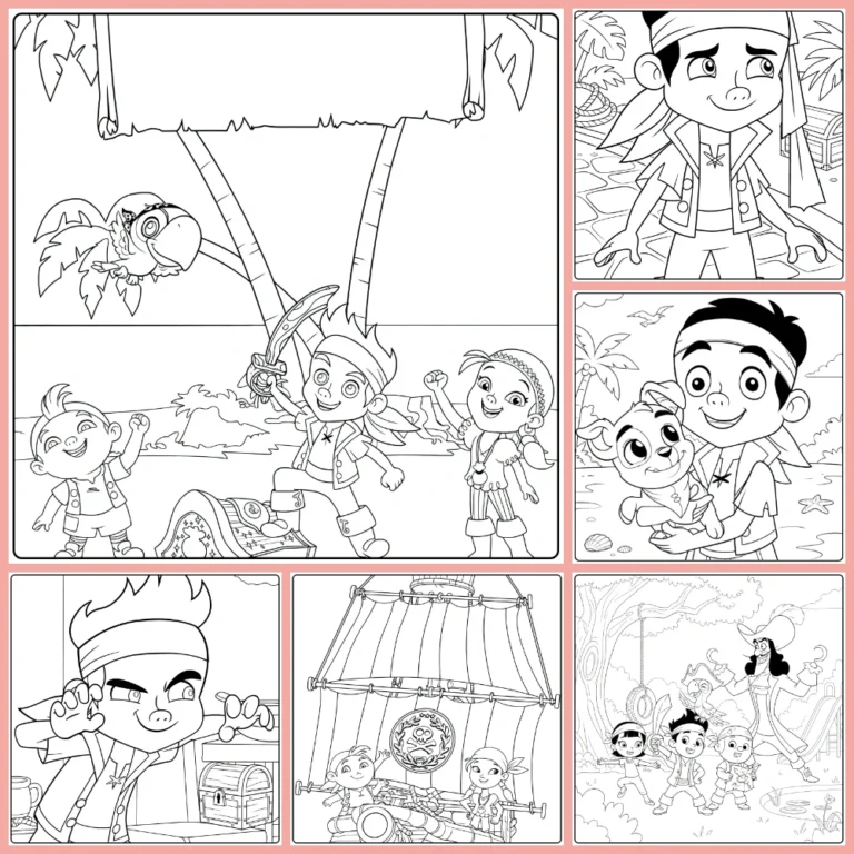 jake and the never land pirates coloring page collection cover image