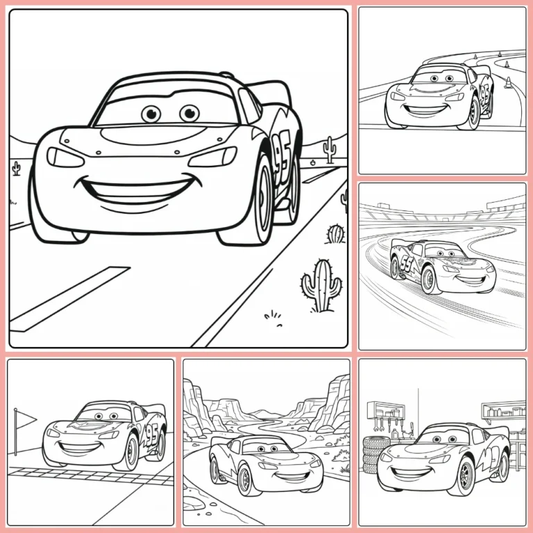 lightning mcqueen coloring page collection cover image
