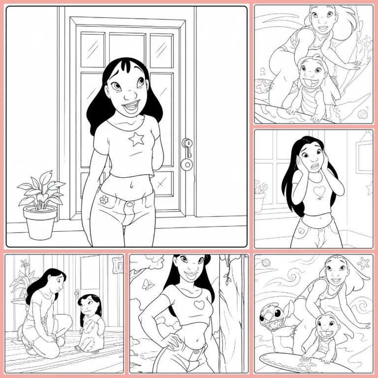 nani and lilo coloring page collection cover image